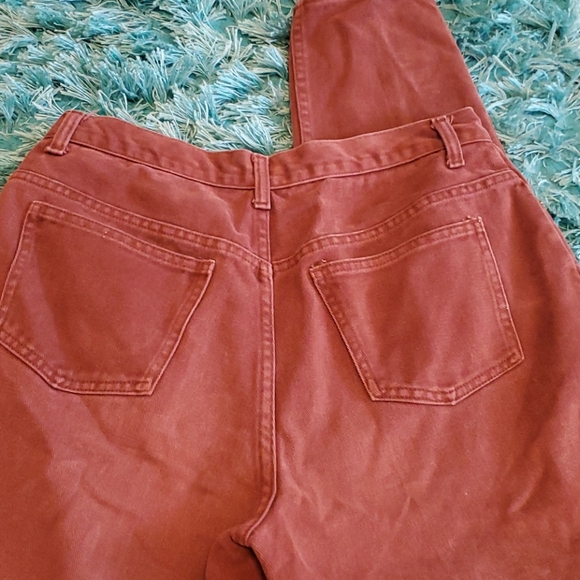 women's pasta high rise mom jeans sz 14 rust color - Picture 5 of 5